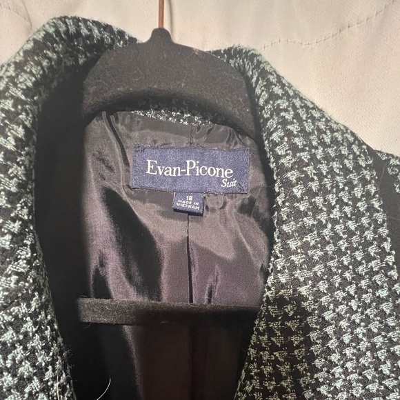 Evan Picone Monochrome Houndstooth Blazer - Picture 7 of 7